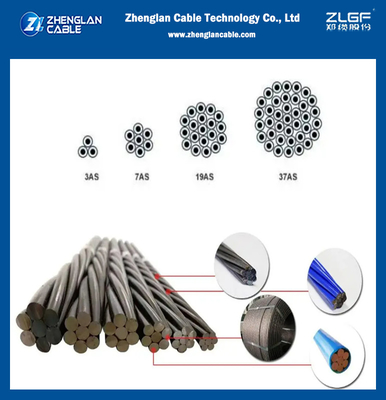 1/4' en 3/8' EHS gegalvaniseerd staalstreng ASTM A 475 Zink bedekt /Guy draad/Ground draad