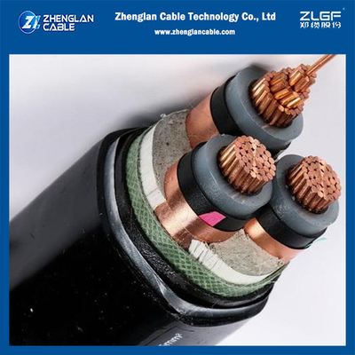 8.7/15kv Stroomkabels N2XSBY Cu/Sc/Xlpe/Sc/Cts/Pvc/Sta/Pvc 3x120 DIN VDE 0276-620 HD 620