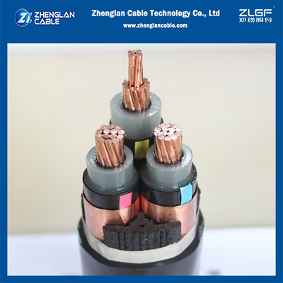 MV-ondergrondkabel N2XSY 6/10KV 3x70mm2 CU/SC/XLPE/SC/CTS/PE IEC60502-2