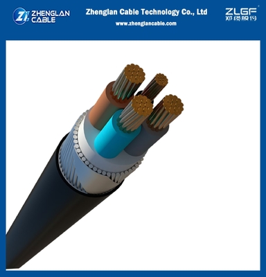 0.6/1KV 4x50mm2 CU/XLPE/PVC/SWA/PVC LV stroomkabel kopergeleider staaldraad harnas