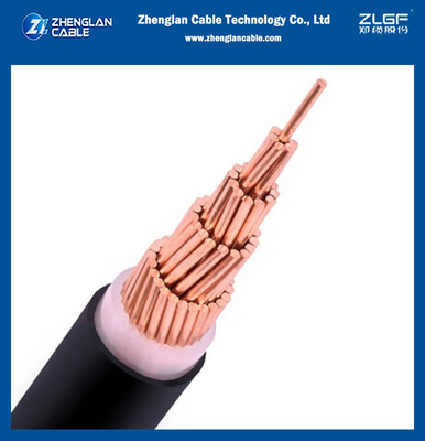 Single Core XLPE geïsoleerde PVC-gevelde ongewapende koperkabel 0,6/1kV