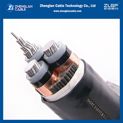 8.7/15KV 3x240mm2 AL/SC/XLPE/SC/CTS/PVC Ondergrondse kabel Stroomkabel Onverzorgd IEC60502-2