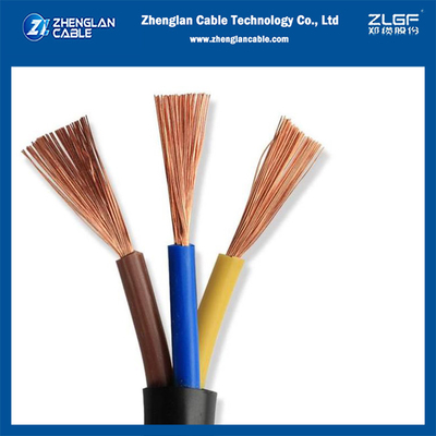 Multicore Flexible Cable PVC Geïsoleerd PVC Gehuld IEC60227/BS EN 50525-2-11 3x2.5mm2 H05VV-F