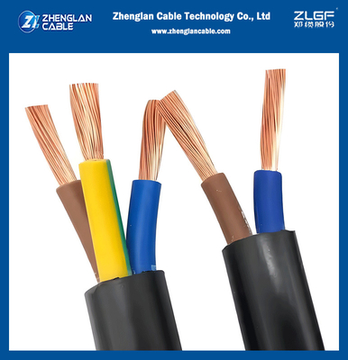 Flexible PVC Jacketed RV-K Cable 0.6/1KV voor cirkelvormige geleidervorm in industriële omgevingen
