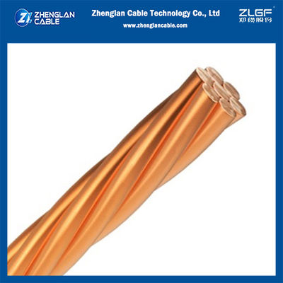 99.99% zuiverheid Bare Copper Conductor 29 mm2 voor aarding Gebruik NFC 34-110 Koperen aardingsdraad