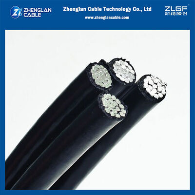 0.6/1KV SANS1418-1 Aerial Bundled Cable met aluminiumlegeringsondersteunende kern Overhead Isolated Cable
