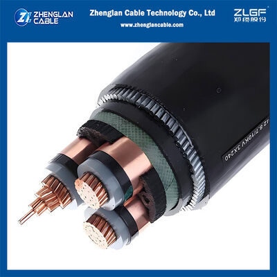 6.35/11KV 3x50mm2 CU/SC/XLPE/SC/CTS/PVC/SWA/PVC MV copper cable armored type Medium voltage power cable