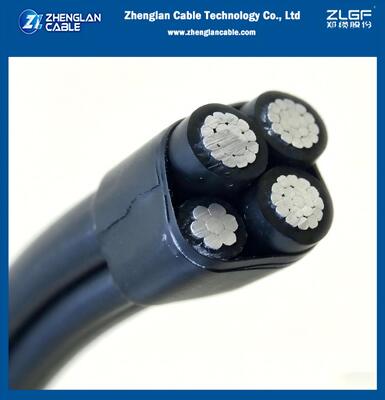 1KV ABC-kabel 3x95+50mm2 Aluminium kern XLPE Geïsoleerd Aluminium legering XLPE Geïsoleerd AAC/XLPE+AAAC/XLPE ASTM B231