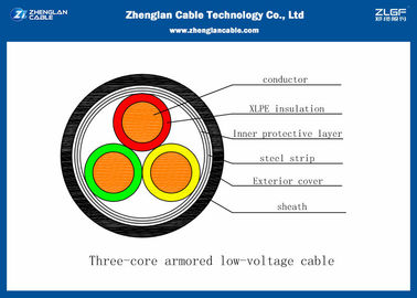 van de het Voltagemacht van 0.6/1KV 3c Gepantserde de Kabel (CU/PVC/XLPE/LSZH/STA/NYBY/N2XBY) Nominale Sectie Lage: 3*25~3*400mm ²