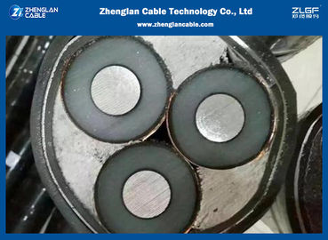 Iec60502-2 12/20 AL/XLPE/CTS/PVC Drie Onderzochte het Aluminiumkabel 3cx95sqmm van het Kernkoper Band