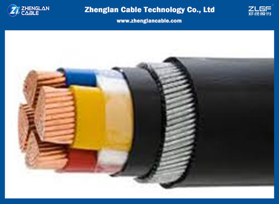 CU/XLPE/PVC/SWA/PVC de Kabel van de laag Voltagemacht 4x50sqmm ISO 9001 2015
