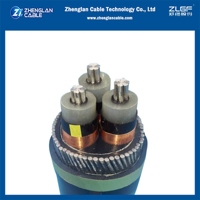 6-35KV 3 de Kabel Al/SC/XLPE/SC/CTS/PVC VDE0276/IEC 60502 Deel 2 van het Kernaluminium